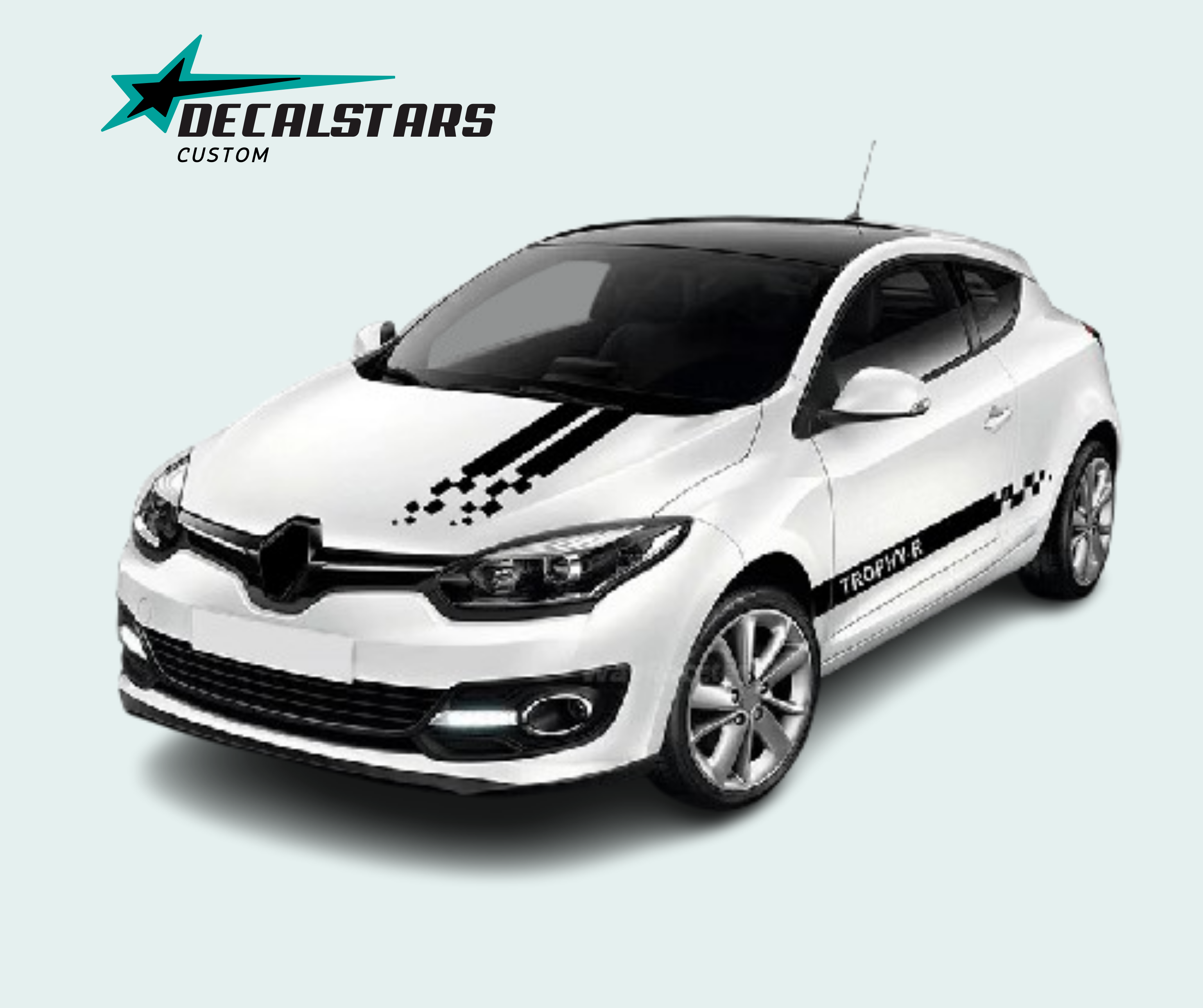 Autocollant pour Voiture Renault Megane - Kit 3 Pièces Capot Et Portes - Accessoires Auto Algerie