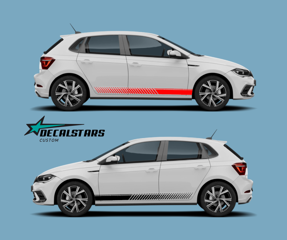 Autocollant Volkswagen Polo Algerie - Bandes Latérale pour Portes - Accessoires Auto Volkswagen Polo Algerie - Image 2