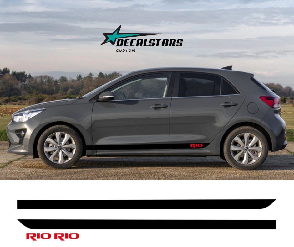 Autocollant Bas de Caisse Pour Voiture Kia Rio Algerie - Kit Originale Kia Rio - Accessoires Auto Algerie - Image 3