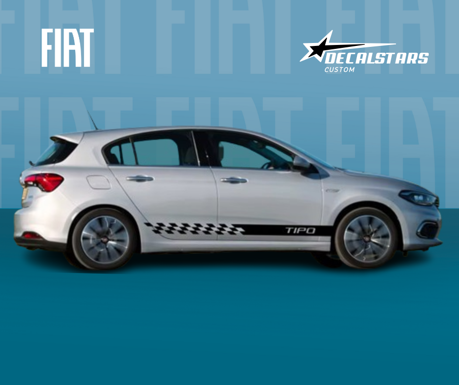 Autocollant Pour Voiture Fiat Tipo - Kit Autocollant latérale pour Fiat Tipo Algerie - Accessoires Auto Algerie