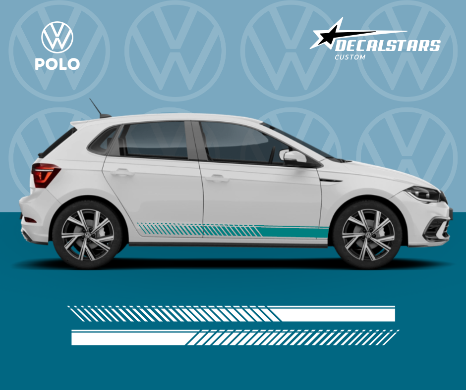 Autocollant Volkswagen Polo Algerie - Bandes Latérale pour Portes - Accessoires Auto Volkswagen Polo Algerie