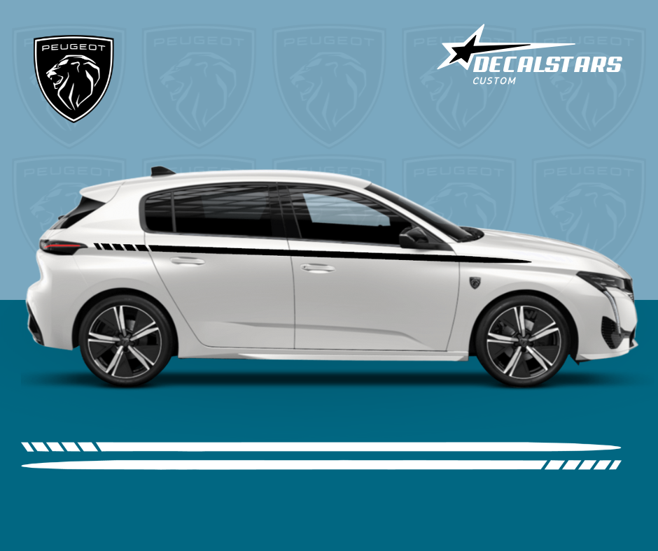 Autocollant Voiture Peugeot 308 Algerie - Bandes Latérale Pour Portes Peugeot 308 - Accessoires Auto Originale pour Peugeot 308 Algerie