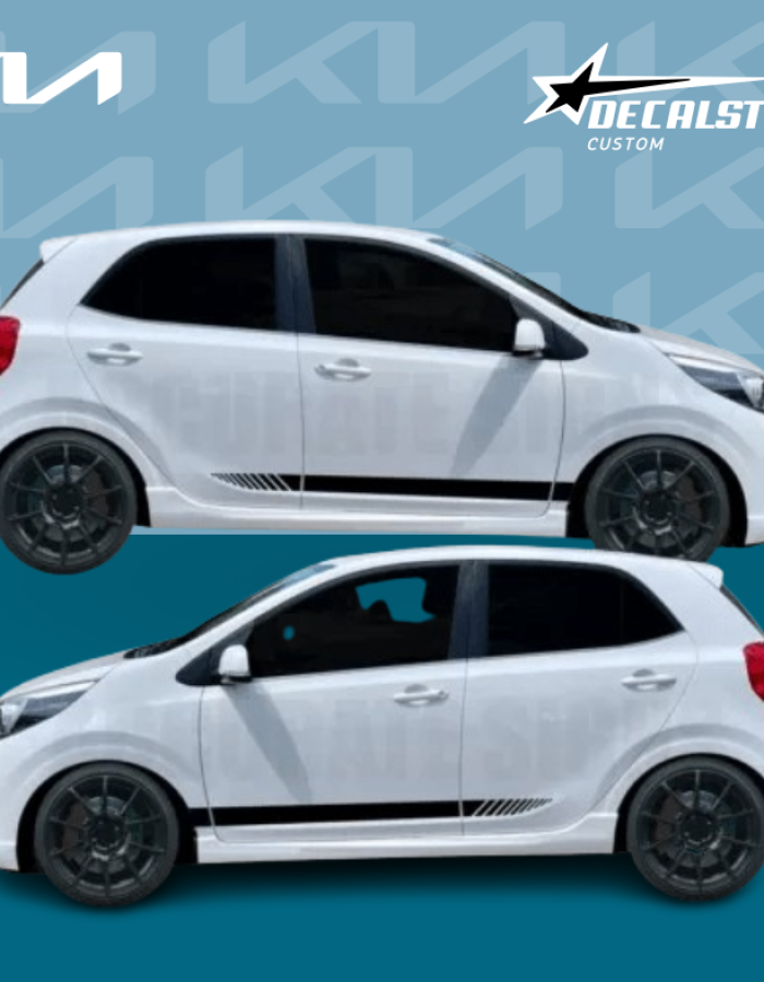 Kit Autocollant Pour Voiture Kia Picanto Algerie – Bandes Latérale Pour Portes Kia Picanto – Accessoires Auto Algerie –