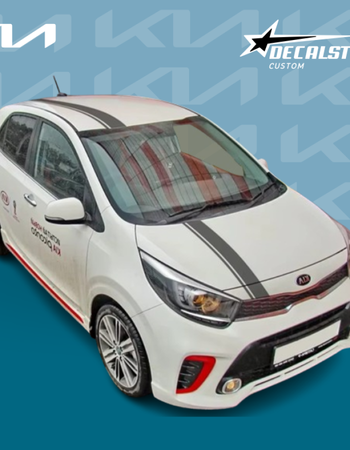 Kit Autocollant Originale Pour Voiture Kia Picanto – Kit 3 Pieces Capot Toit Et Malle pour Kia Picanto Algerie – Accessoires Auto Algerie