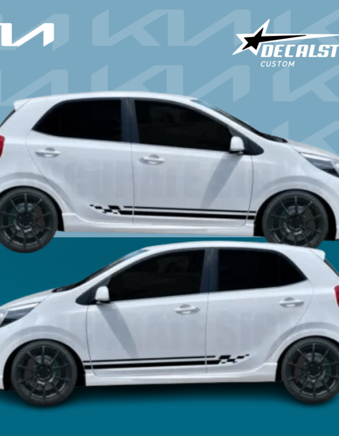 Autocollant Pour Voiture Kia Picanto – Bandes Latérale Pour Kia Picanto – Accessoires Auto Algerie