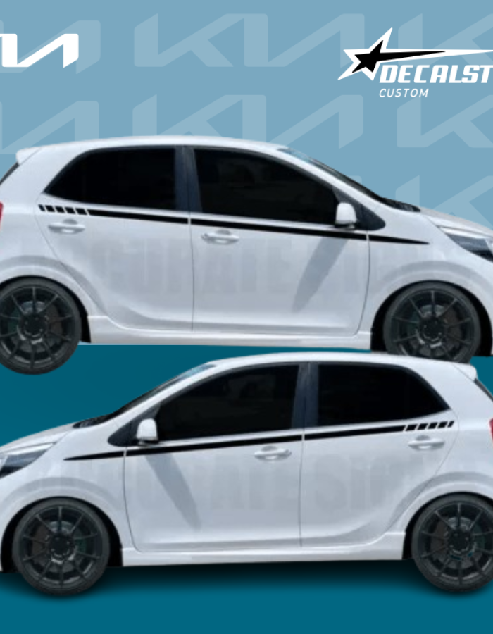 Autocollant Pour Voiture Kia Picanto Algérie – Autocollant Latérale Pour Portes Kia Picanto – Accessoires Auto Algerie