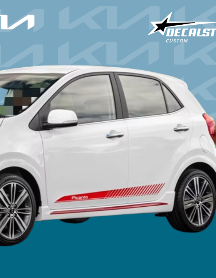 Autocollant Latérale Pour Voiture Kia Picanto Algérie – Bandes Autocollante Pour Portes Style A rayures – Accessoires Auto Algerie